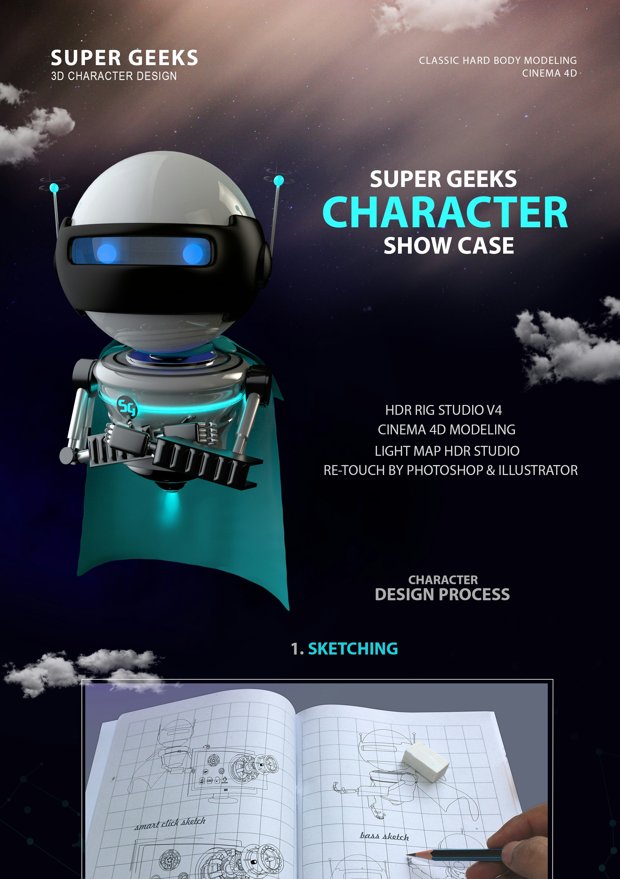 Super Geeks 3D Character Showcase