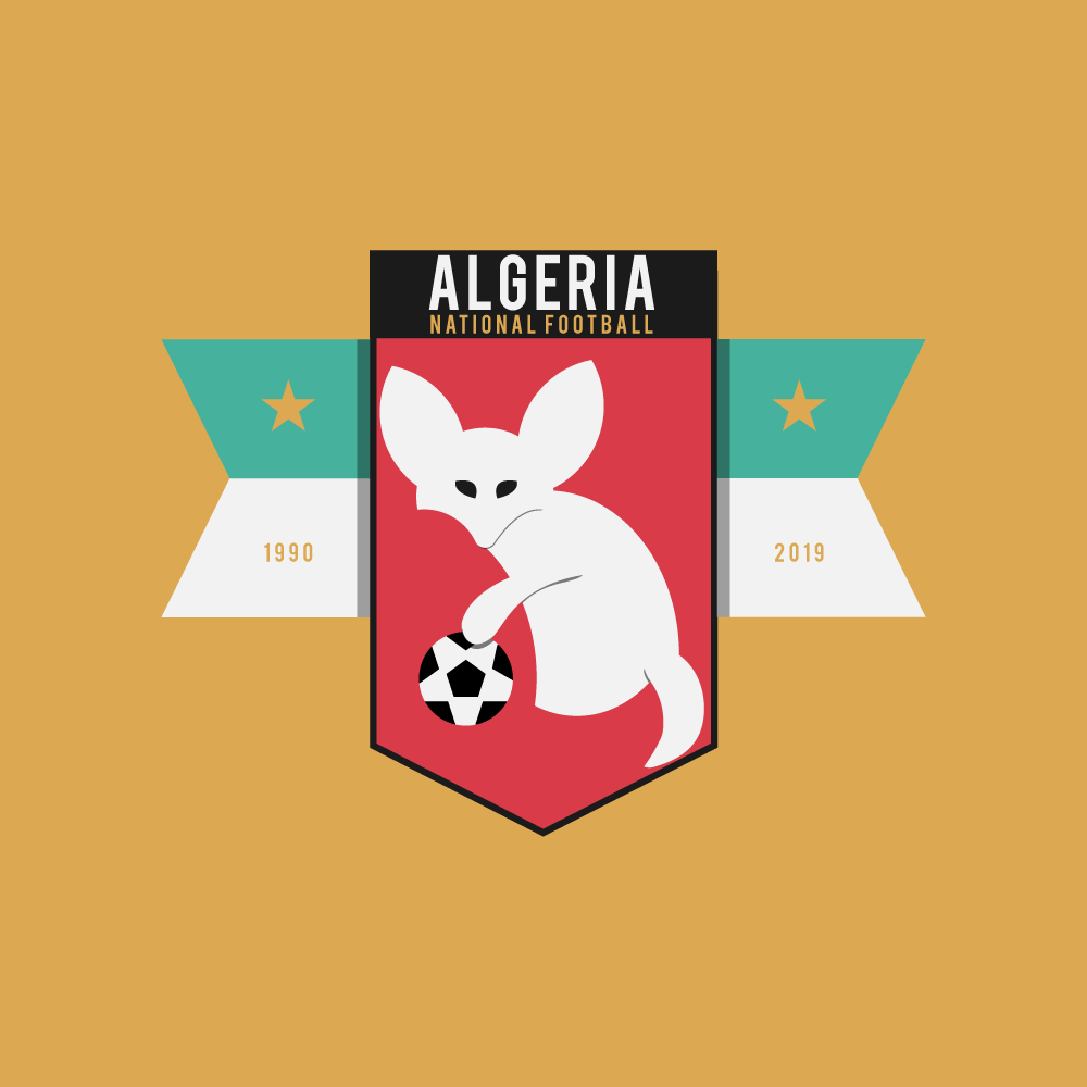 شعار منتخب الجزائري Minimalist design